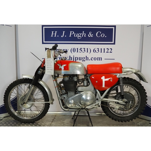 812 - Matchless G85CS scrambler. 500cc
Frame No. C/11195
Engine No. G85CS/240
Engine turns over with compr... 