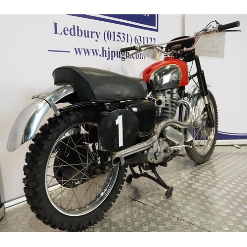 814 - Ariel Mk1 HS 500 scrambler. 1954. 500cc
Frame No. DUS 176
Engine No. LK180
Engine turns over with co... 