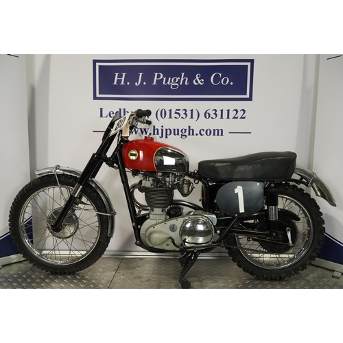 814 - Ariel Mk1 HS 500 scrambler. 1954. 500cc
Frame No. DUS 176
Engine No. LK180
Engine turns over with co... 