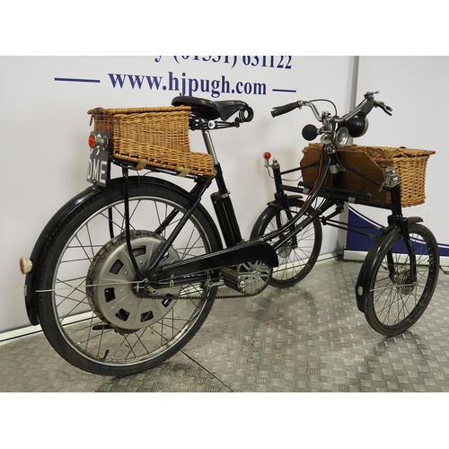 815 - Cyclemaster & Harding Tricycle. 1954. 32cc
Frame No. 3306HA
Engine No. 144130
This Cyclemaster wheel... 