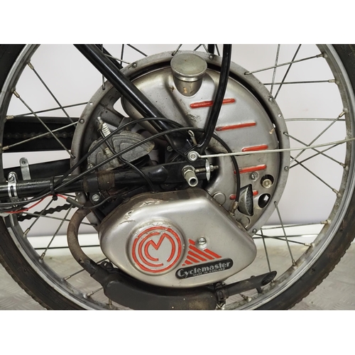 815 - Cyclemaster & Harding Tricycle. 1954. 32cc
Frame No. 3306HA
Engine No. 144130
This Cyclemaster wheel... 