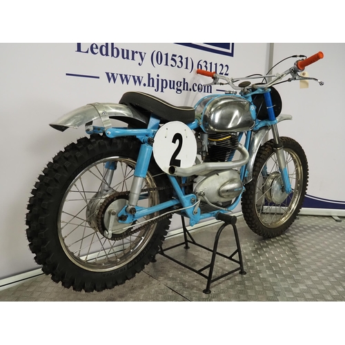 818 - Ossa 175 MX scrambler. 
Frame No. B-200816
Engine No. A21516
Engine turns over but has been dry stor... 