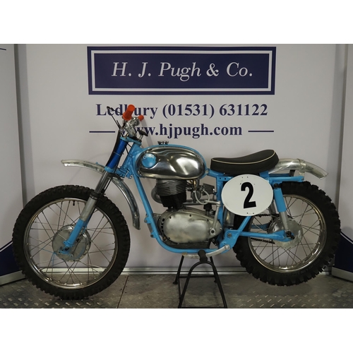 818 - Ossa 175 MX scrambler. 
Frame No. B-200816
Engine No. A21516
Engine turns over but has been dry stor... 