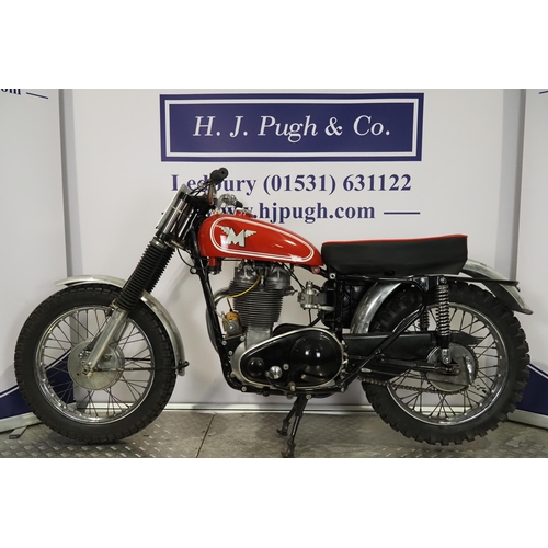 820 - Matchless G80 TCS motorcycle. 1959
Frame No. C8772
Engine No. 59/G80TCS 3433
Engine turns over with ... 