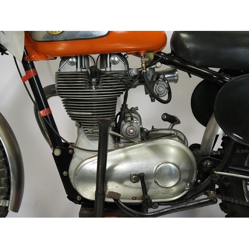 824 - Royal Enfield Fury motorcycle. 1965. 499cc
Frame No. 16877
Engine No. 3337
Engine turns over with co... 