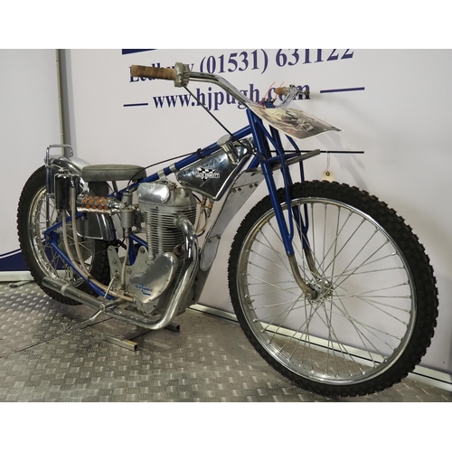 828 - Jack Emott 500 Matchless speedway bike. 
Engine No. G80CS/4690
Fitted with a Matchless G80 CS engine... 
