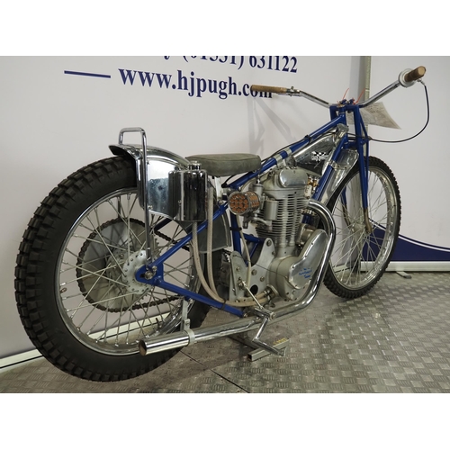828 - Jack Emott 500 Matchless speedway bike. 
Engine No. G80CS/4690
Fitted with a Matchless G80 CS engine... 