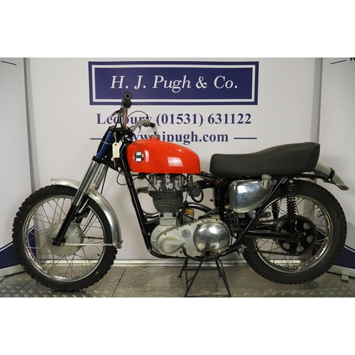 830 - Ariel Mk1 500 scrambler. 1954. 500cc
Engine No. MH317
Engine turns over with compression but has bee... 