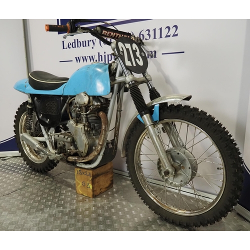 833 - Velocette Metisse scrambler. 350cc
Frame No. 109
Engine No. MAC 23454
Engine turns over with compres... 