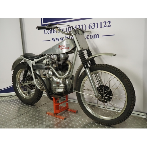 841 - Royal Enfield trials bike
Engine No. 17499
Engine turns over with compression but has been dry store... 