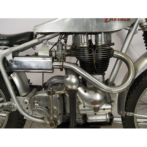 841 - Royal Enfield trials bike
Engine No. 17499
Engine turns over with compression but has been dry store... 