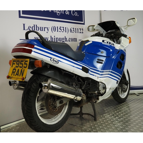 851 - Honda CBR 1000F motorcycle. 1989. 999cc.
Starts and runs but may require light recommissioning. 
Reg... 