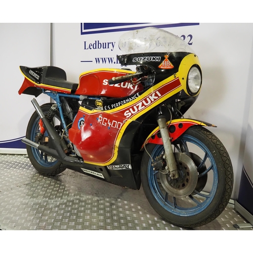 852 - Suzuki motorcycle. 1978. 371cc. 
Frame No. 100309
Engine turns over with compression, dry stored for... 