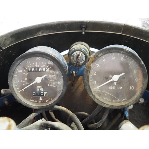 852 - Suzuki motorcycle. 1978. 371cc. 
Frame No. 100309
Engine turns over with compression, dry stored for... 
