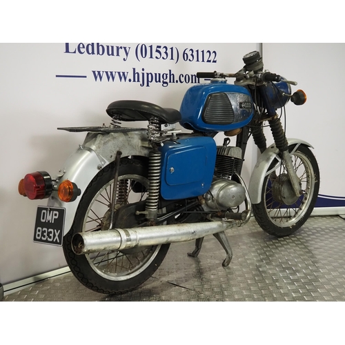 858 - MZ TS150 motorcycle. 1982. 143cc.
Frame No. 8005137 
Engine No. 7376544 (V5 states 6692099)
Engine t... 