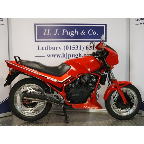 Honda VF400F motorcycle. 1983. 399cc. Frame No. NC132004742 Engine