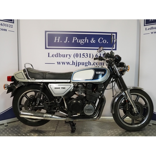 Yamaha XS750 motorcycle. 1978. 747cc. Frame No. 100909 Engine No