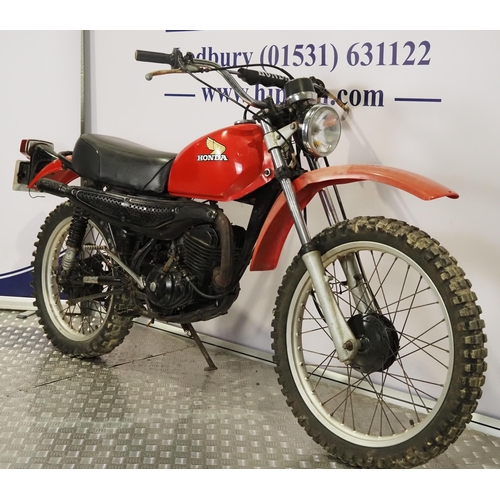 Honda MR175 motorcycle. 1977. 175cc Frame No. MR175-2103452 Engine No ...