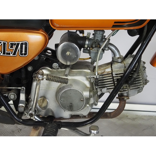 Honda XL70 motorcycle. 1974. 70cc Frame No. XL70-1036924 Engine No ...