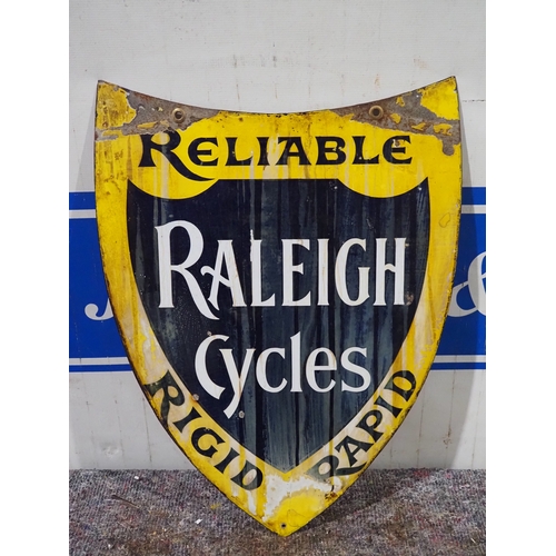 Double sided enamel sign - Raleigh Cycles 24