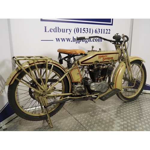 900 - Harley Davidson Model J motorcycle. 1919. 998cc
Frame No. US6128
Engine No. 19T 3415
Runs and rides,... 