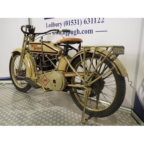 900 - Harley Davidson Model J motorcycle. 1919. 998cc
Frame No. US6128
Engine No. 19T 3415
Runs and rides,... 