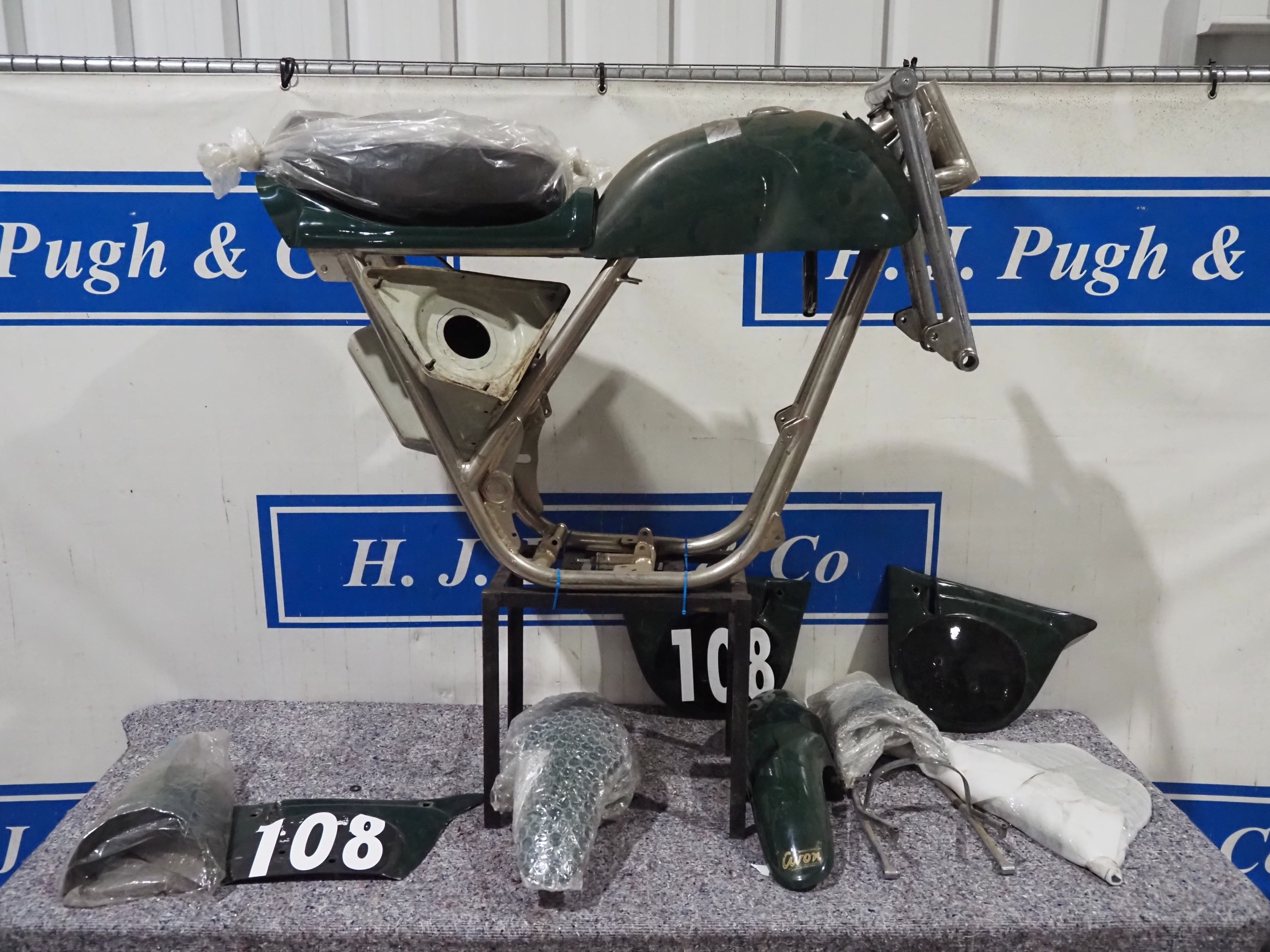 Rickman frame, tank and plastics, frame No. 681
