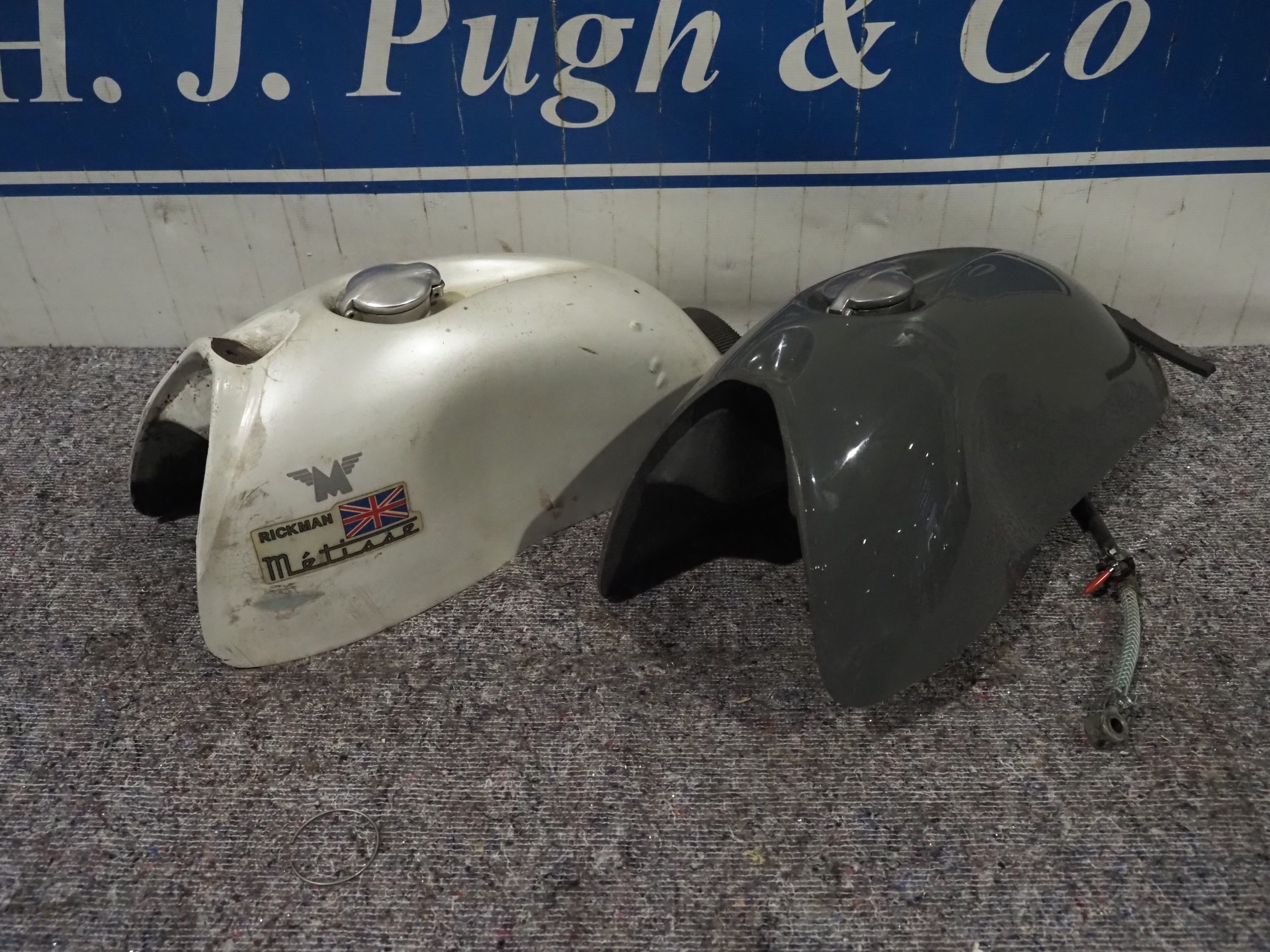 Matchless Rickman Mettisse and one other fuel tank