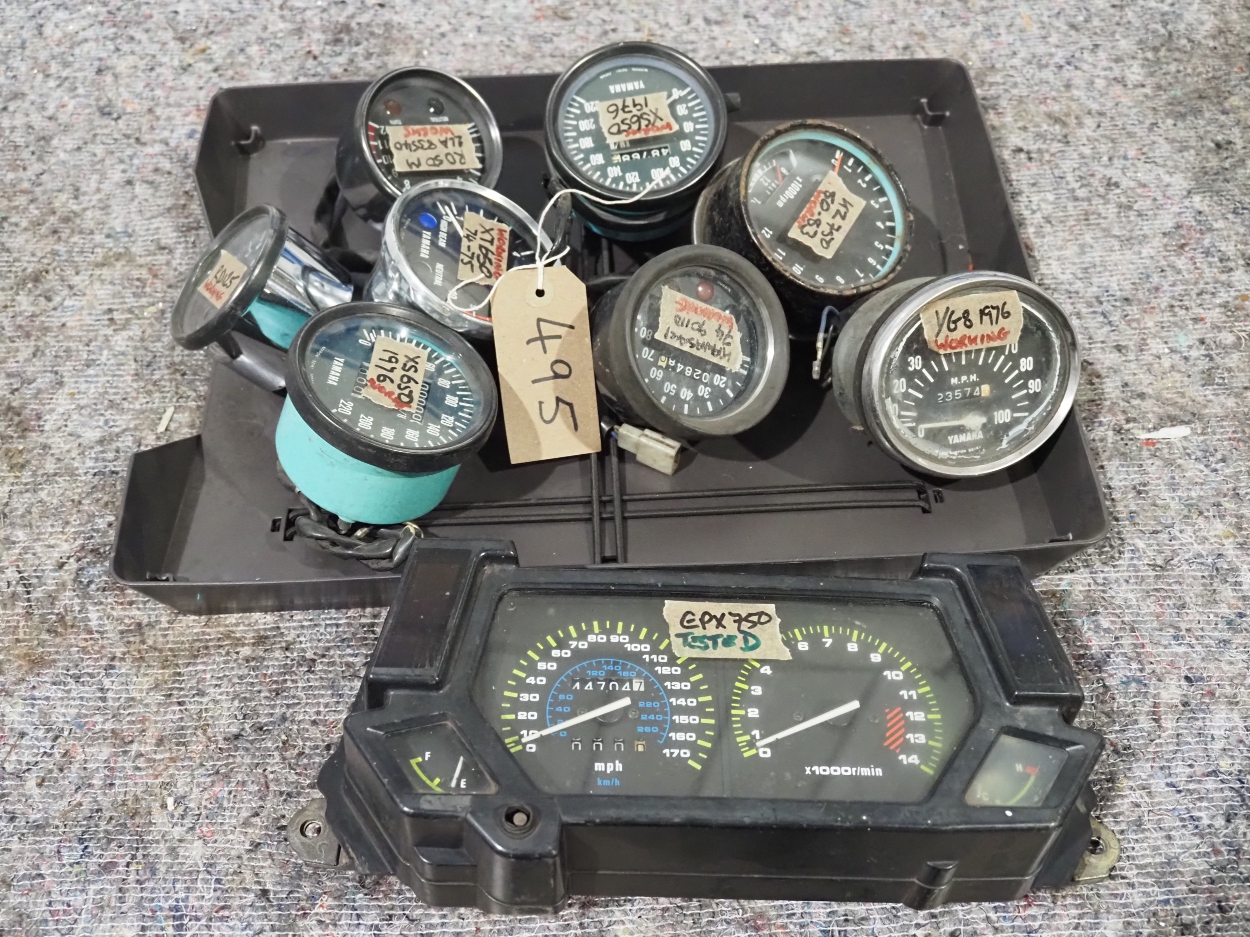 Classic Japanese speedo rev counters/tacho's. All labelled, tested and ...