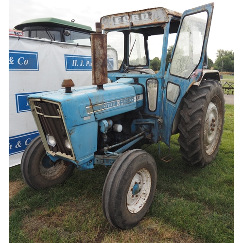 860 - Ford 4100 tractor. Runs and drives. Fitted with Fieco cab. Key in office