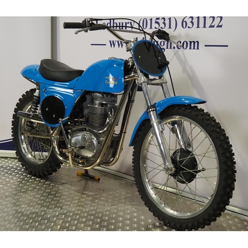 847 - Rickman BSA scrambles motorcycle. 441cc.
No engine number stamped. 
Runs and rides. This bike was bu... 