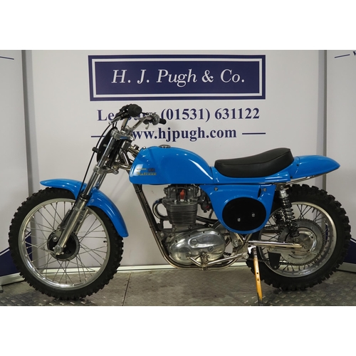 847 - Rickman BSA scrambles motorcycle. 441cc.
No engine number stamped. 
Runs and rides. This bike was bu... 