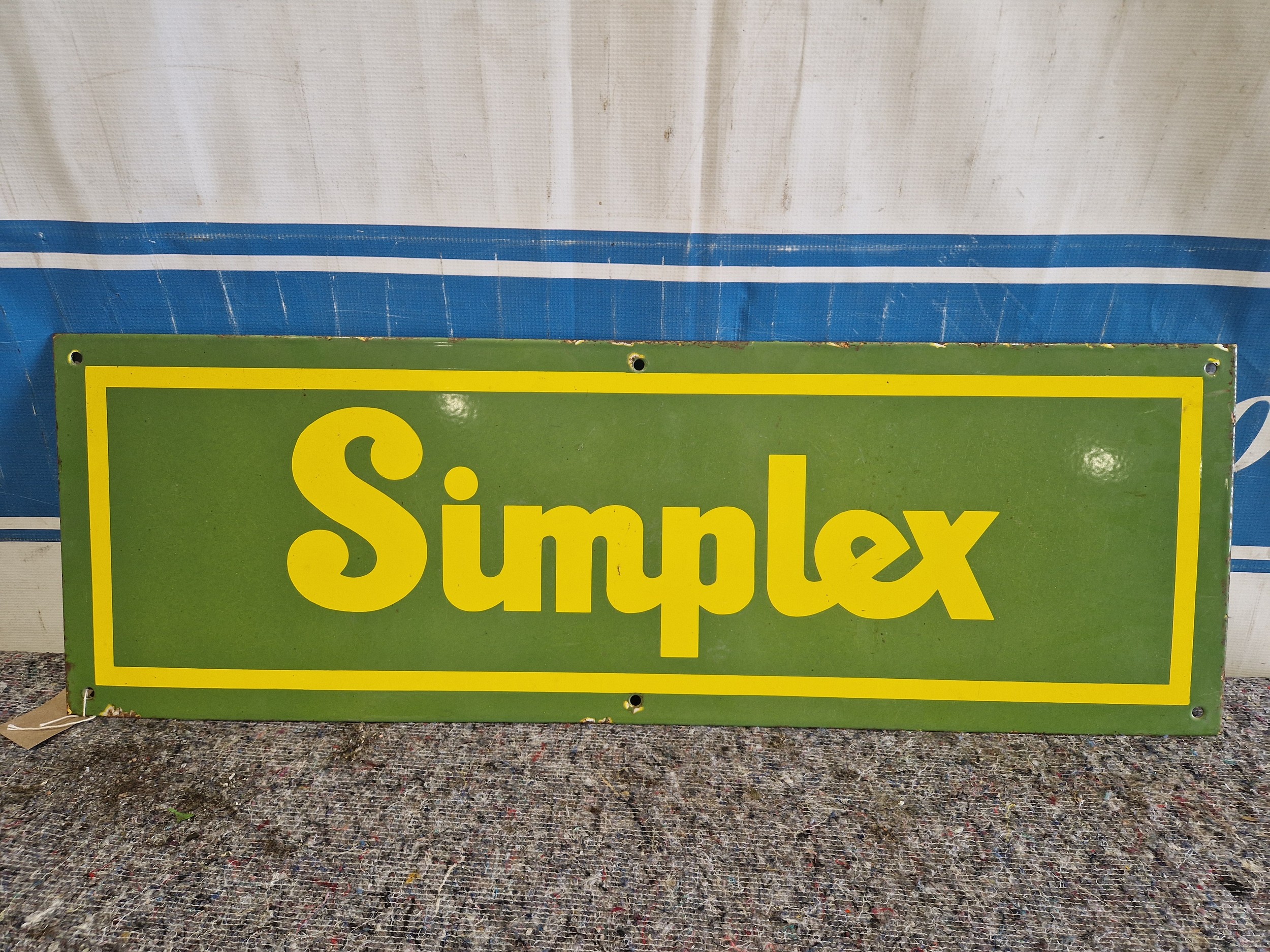 Enamel sign - Simplex 12