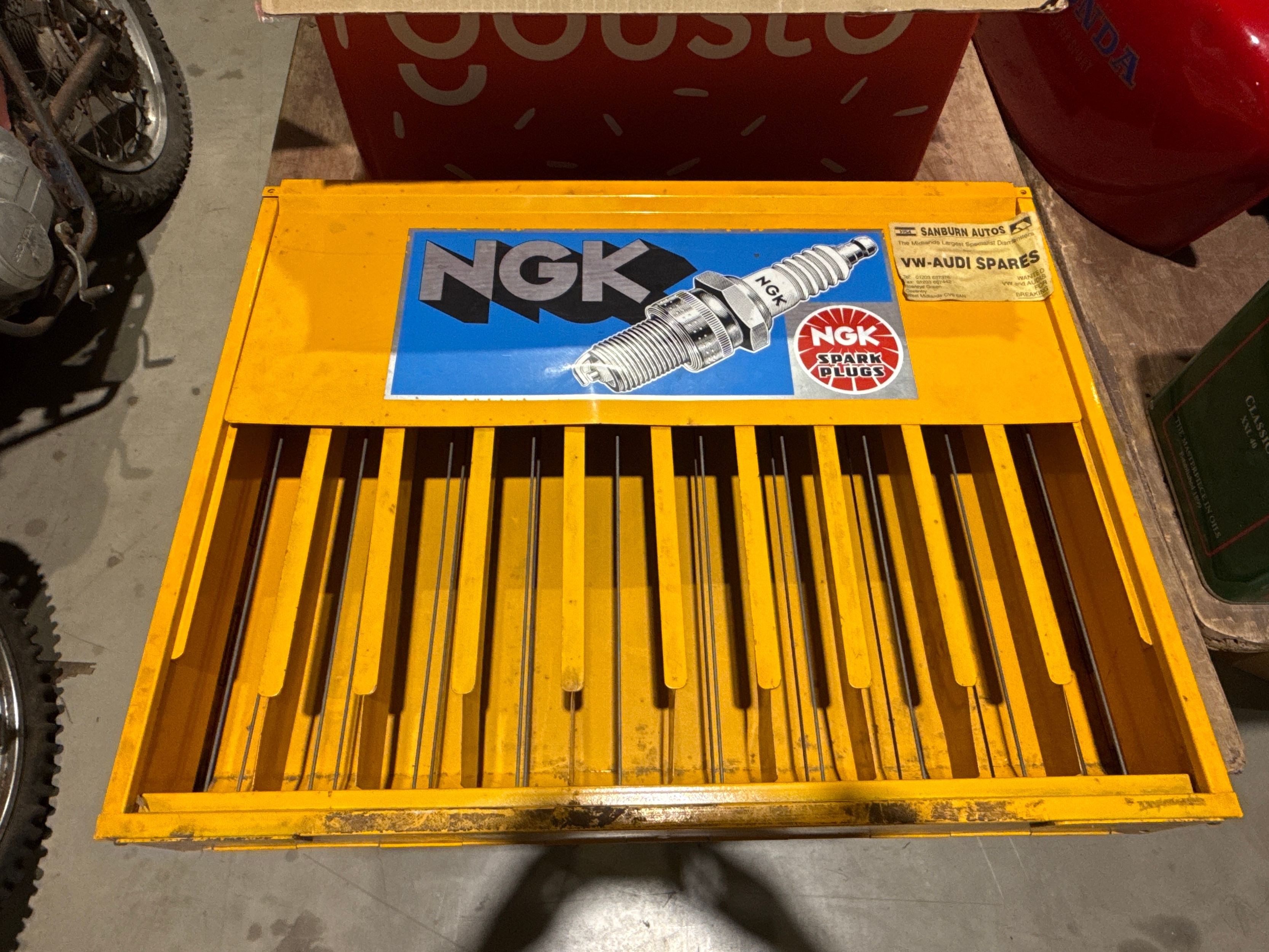 NGK spark plug display