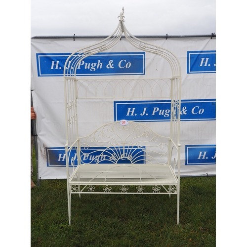 21 - Metal arch seat