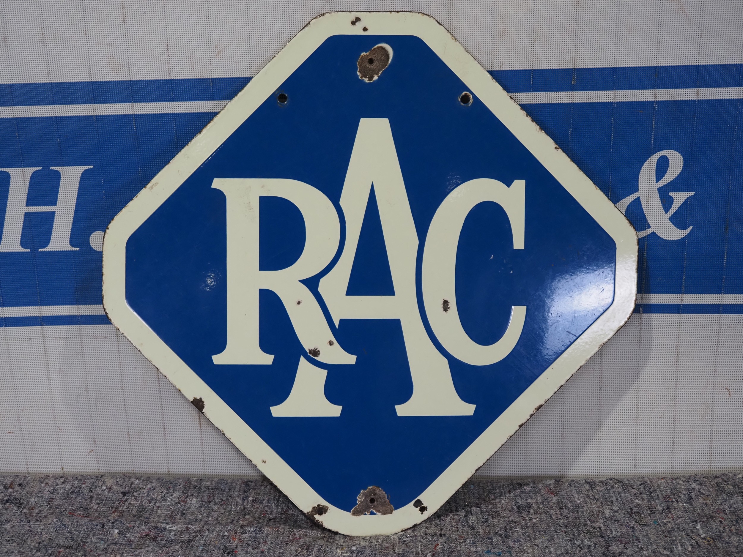 Double sided enamel sign - RAC 18½