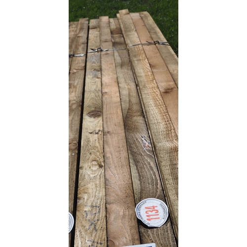 Sawn timber rails 16ft x3x1