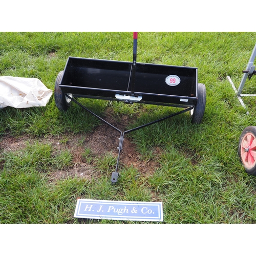 Trailed garden spreader