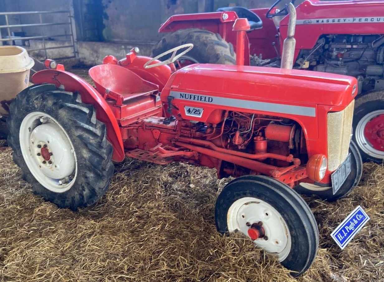 Nuffield 4/25 BMC mini tractor. Key in office