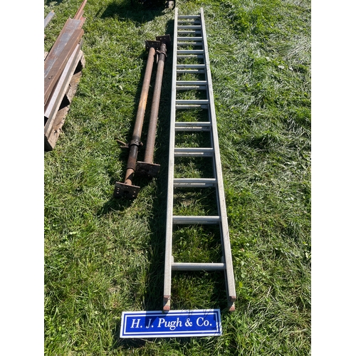 Extending ladder and scaffolding props