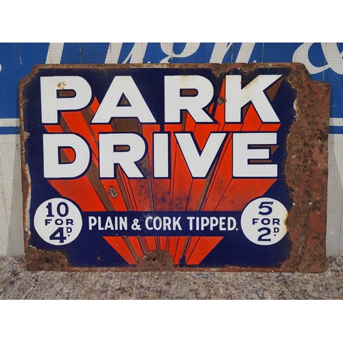 Double sided enamel sign - Park Drive 12