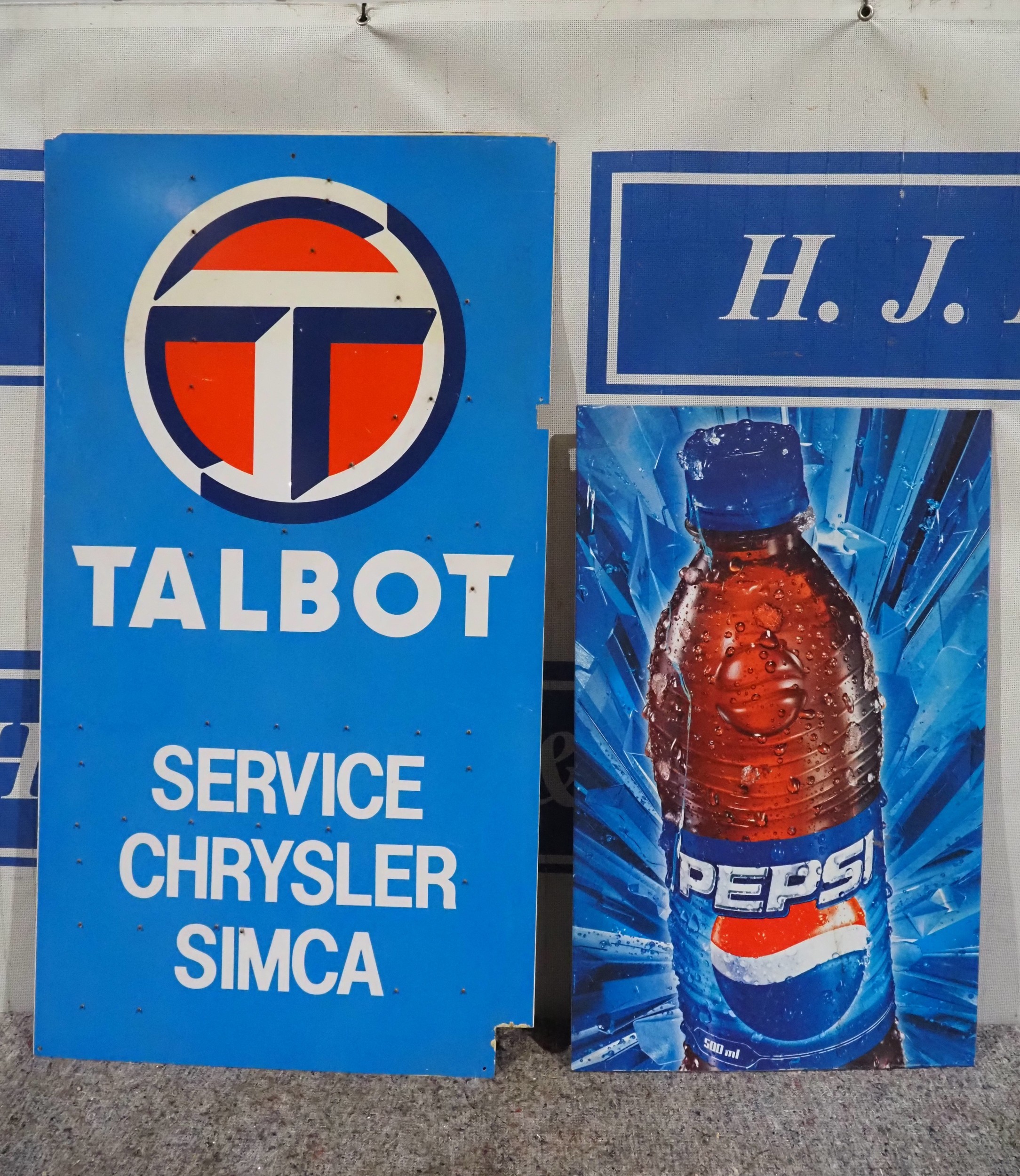 Talbot and Pepsi signs