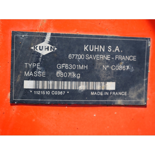 115 - Kuhn GF6301 MH Digidrive 6 rotor tedder