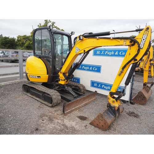 2211 - JCB 8026 CTS tracked excavator. 2018. Key in office c/w 3 buckets