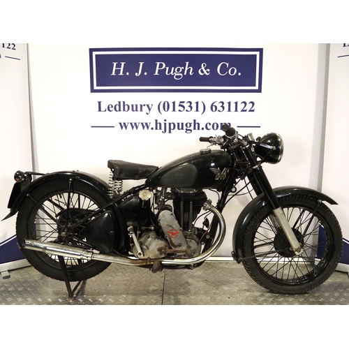 Matchless G3 motorcycle. 1940. 350cc Engine No. 40/3G 5498 Engine turns ...