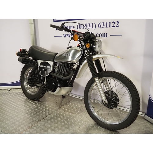 Yamaha XT500 Enduro motorcycle. 1978. 500cc Frame No. 1E6202573 Engine ...