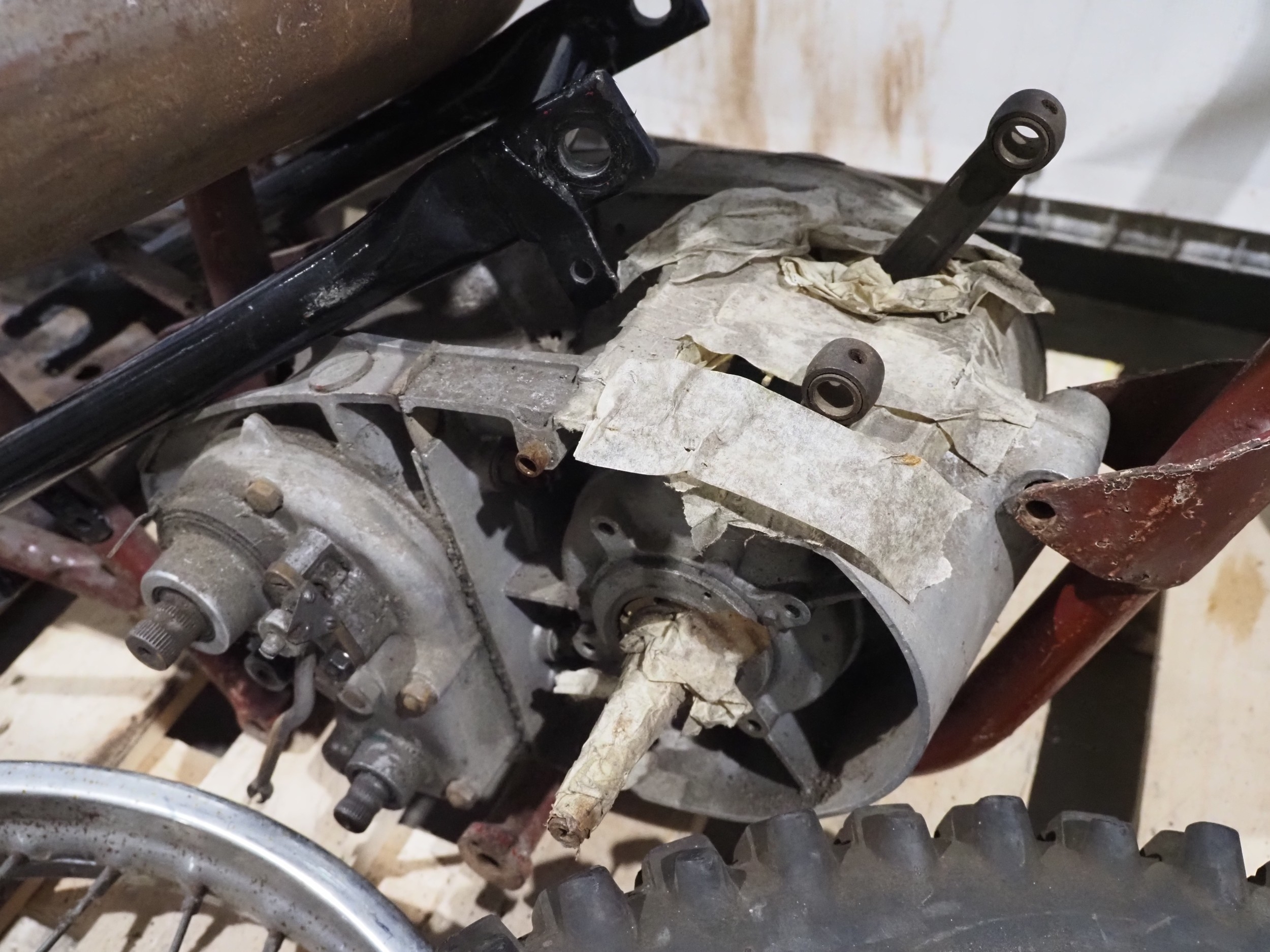 Cotton Double Gloucester motorcycle project including frame, fuel tank ...