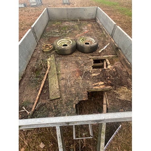 103 - Ifor Williams 12ft dropside trailer, needs new floor
