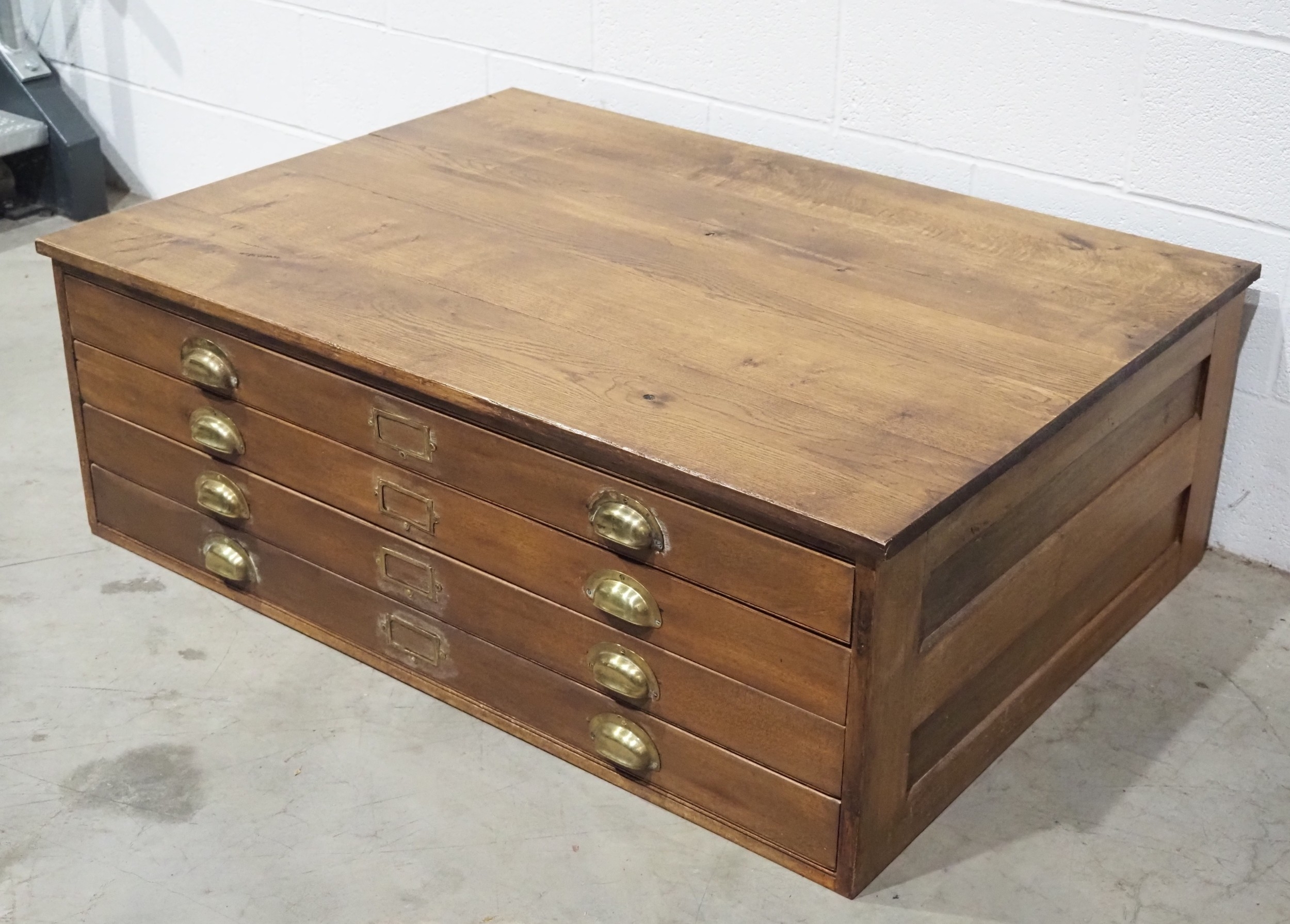 Top of a map chest with 4 drawers in oak H16
