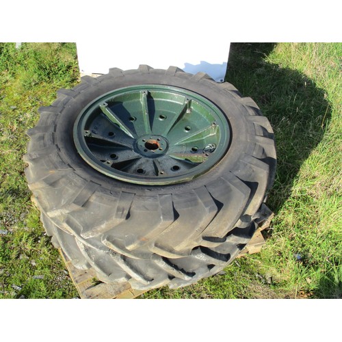 41 - Pair of Fordson wheels with Goodyear tyres 11.25x28